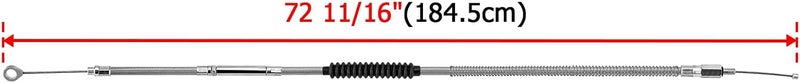 MoFun 72 11/16" Motorcycle Clutch Cable Stainless Steel Compatible with Harley Road King Electra Road Street Glide 2007, Fit Dyna Fat Bob Street Bob Super Glide - Image 5
